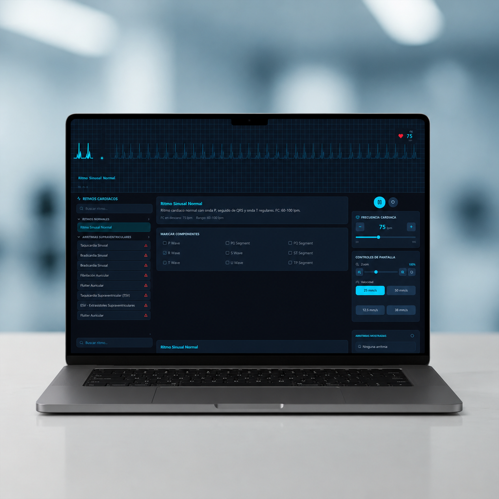 Simulador Virtual de EKG Interactivo para Entrenamiento Médico