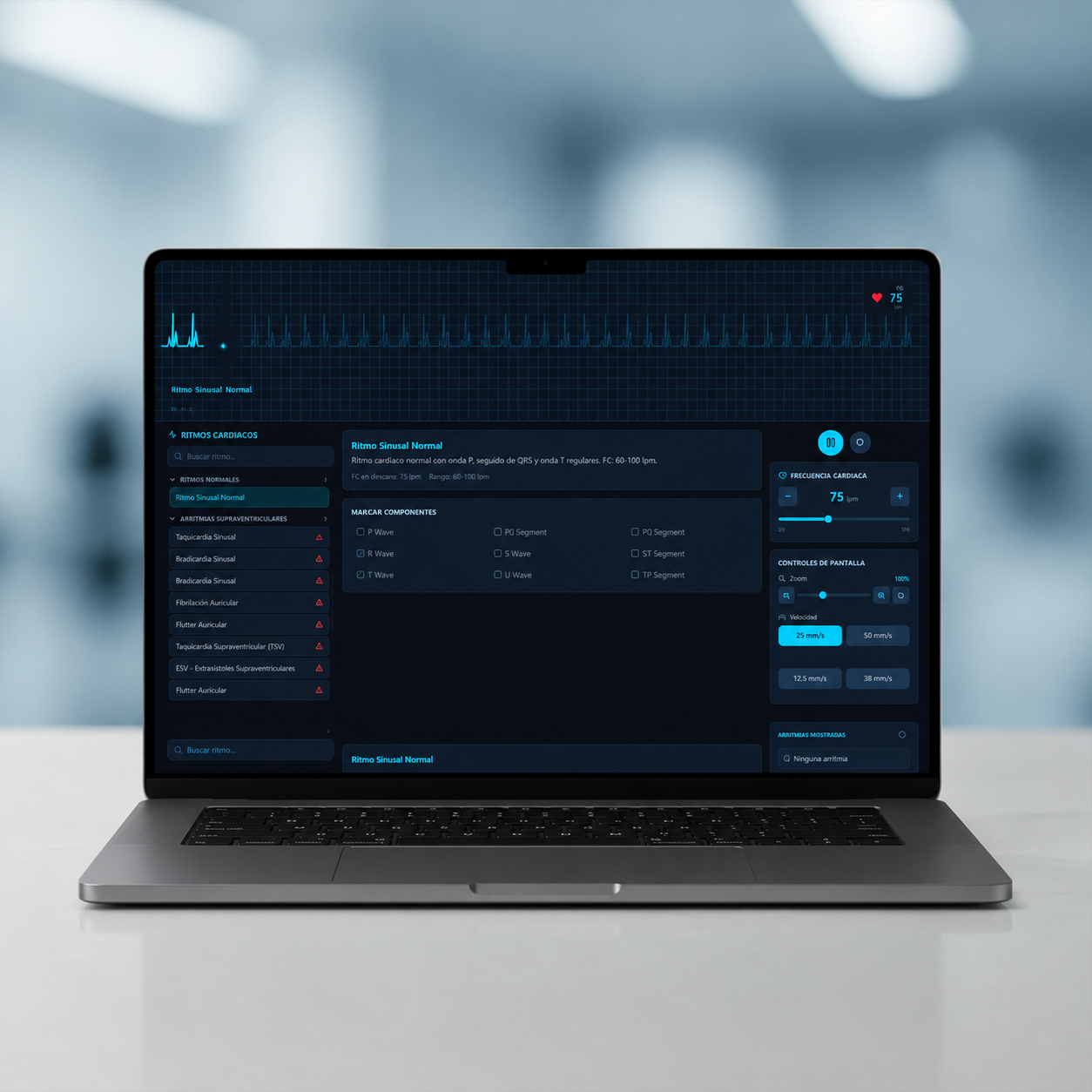 Simulador Virtual de EKG Interactivo para Entrenamiento Médico