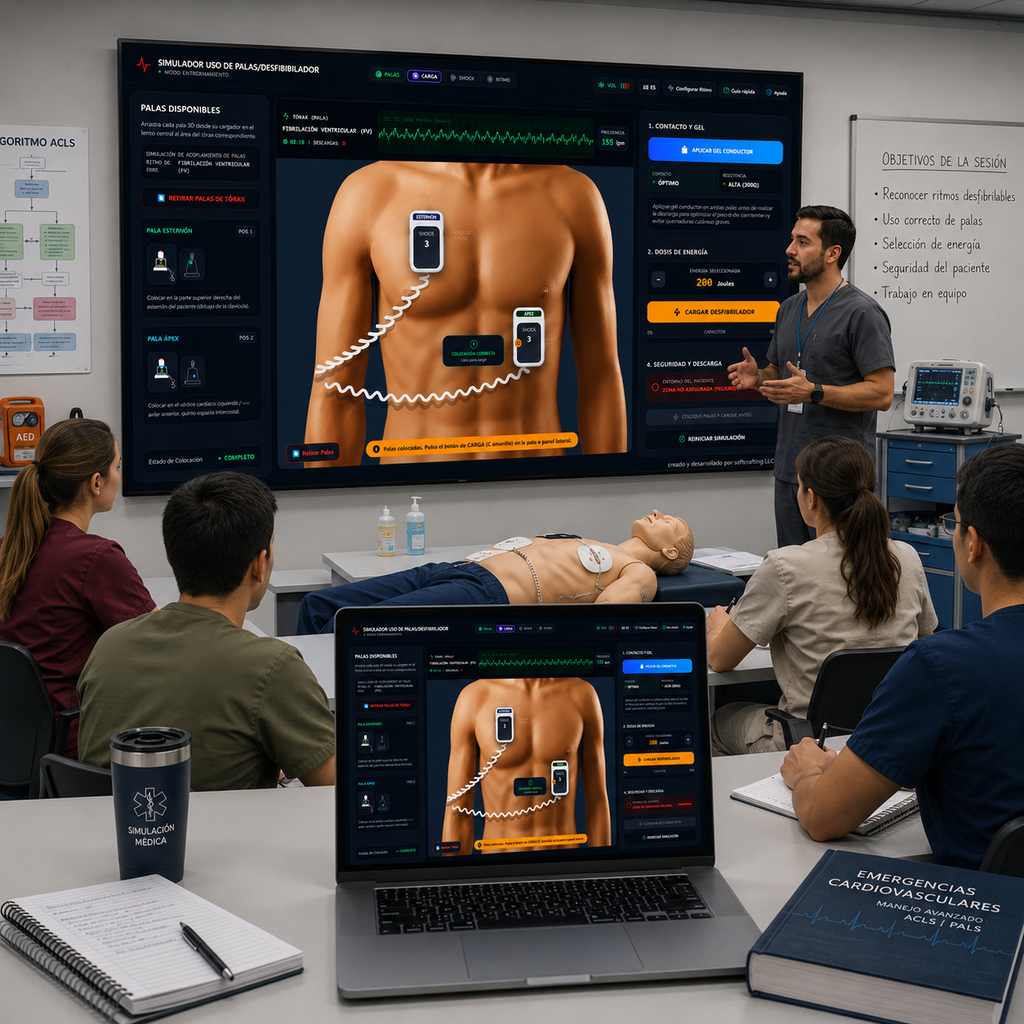 Simulador Virtual de Palas de Desfibrilador para Entrenamiento Médico