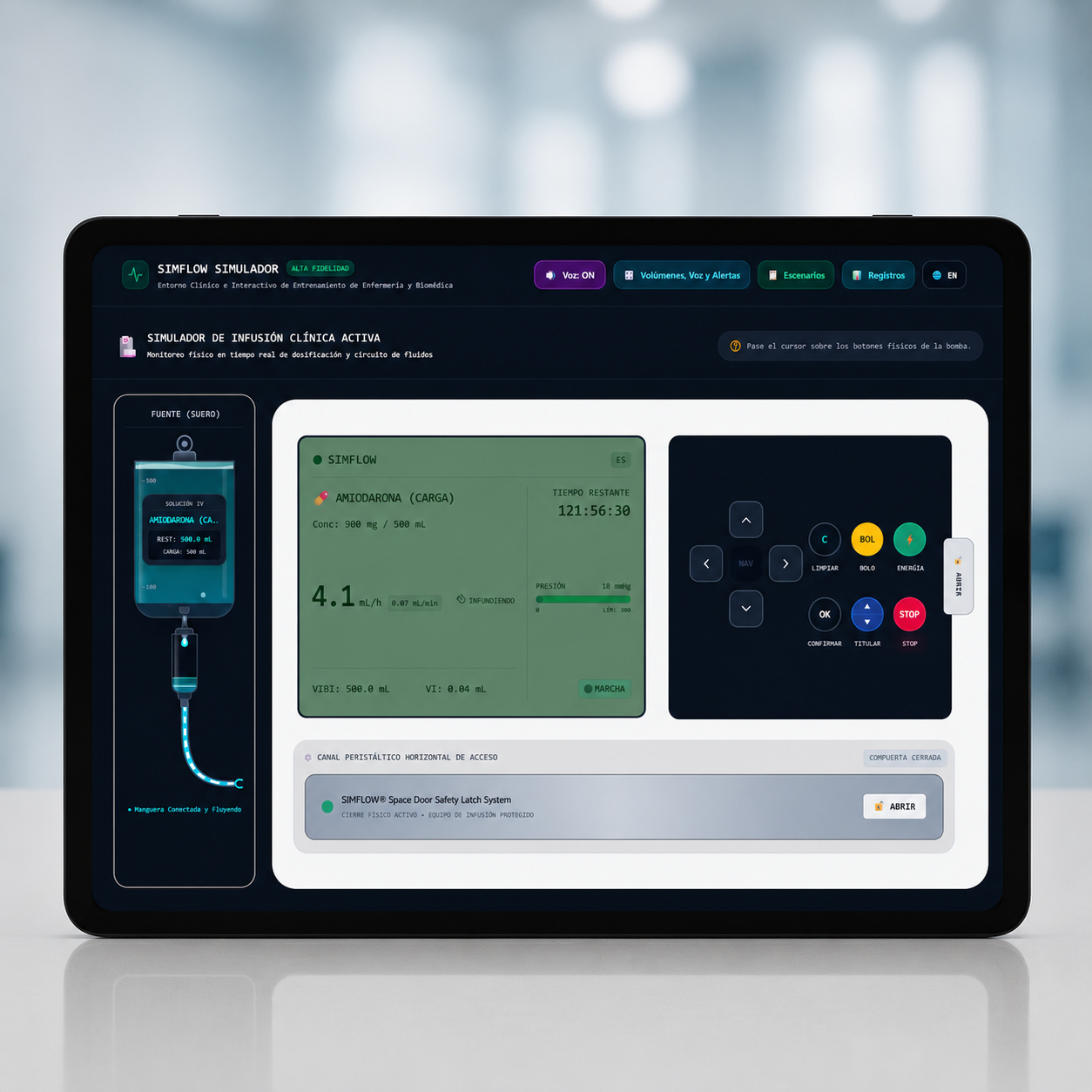 Simulador VIrtual de Bomba de Infusión Interactivo para Entrenamiento Médico