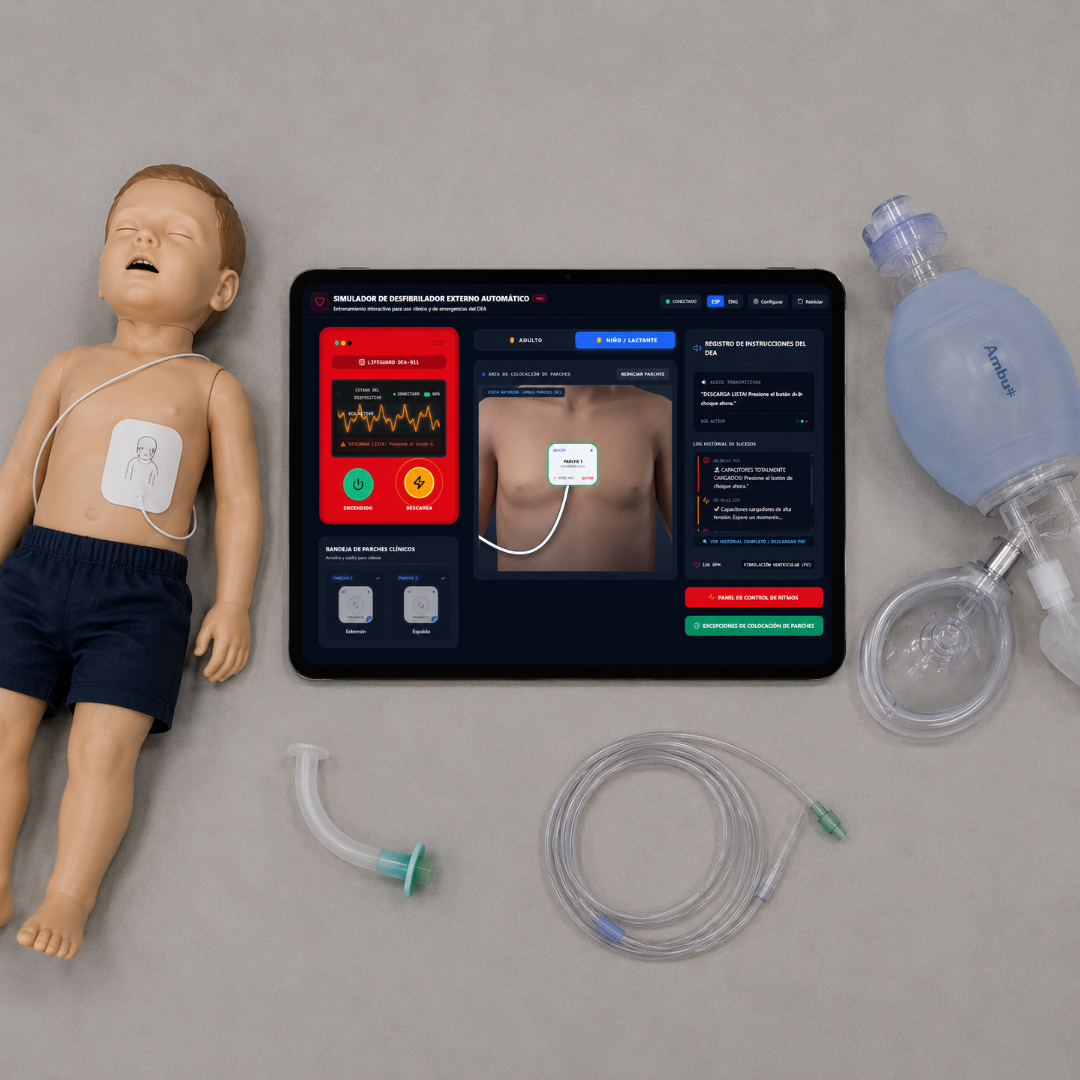 Simulador Virtual de DEA (Desfibrilador Externo Automático) Interactivo para Entrenamiento Médico