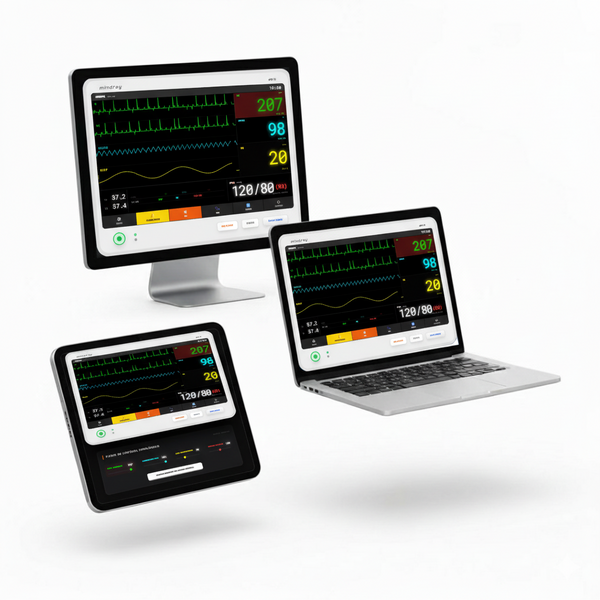 Plataforma MedSim Pro en múltiples dispositivos