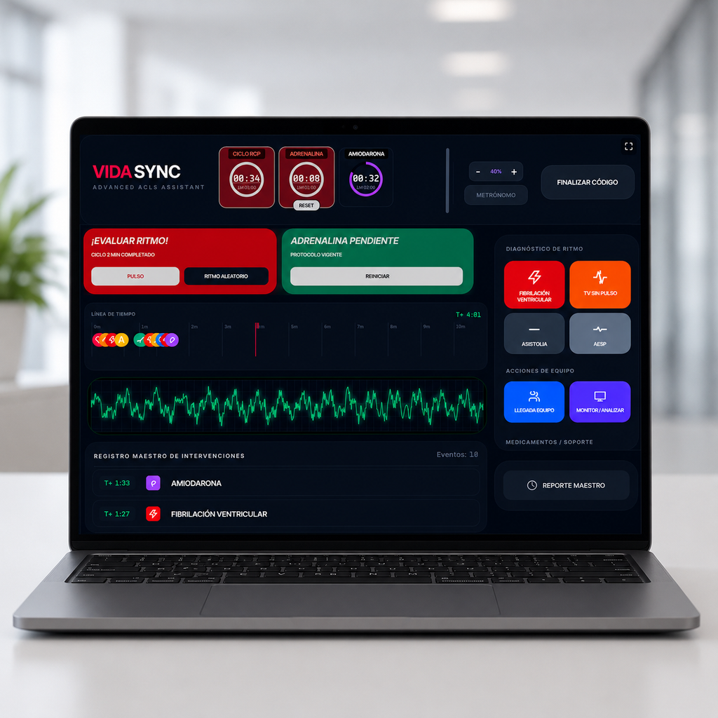 Simulador Virtual de Registro con Metrónomo para RCP Interactivo para Entrenamiento Médico